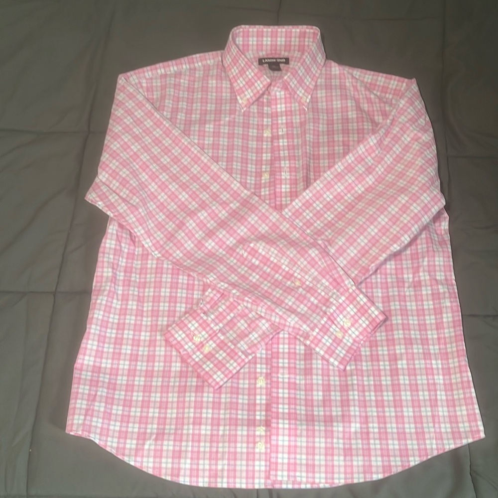 Lands’ End long sleeve striped button up